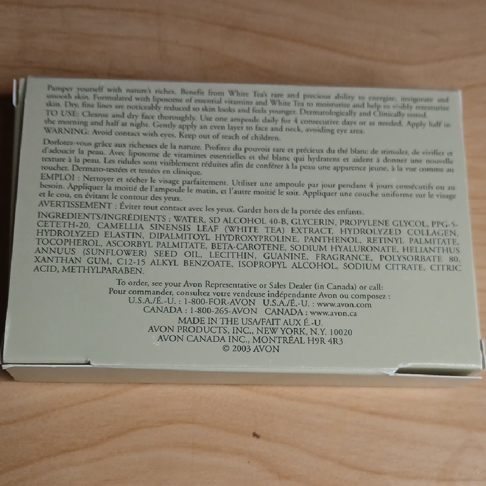 Avon Planet Spa White Tea Facial Ampoules - Picture 2 of 3